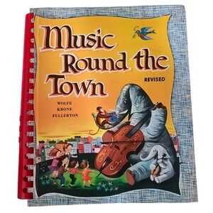 Vintage 1959 Teachers Edition Music Round the Town  Follett Publishing Songbook